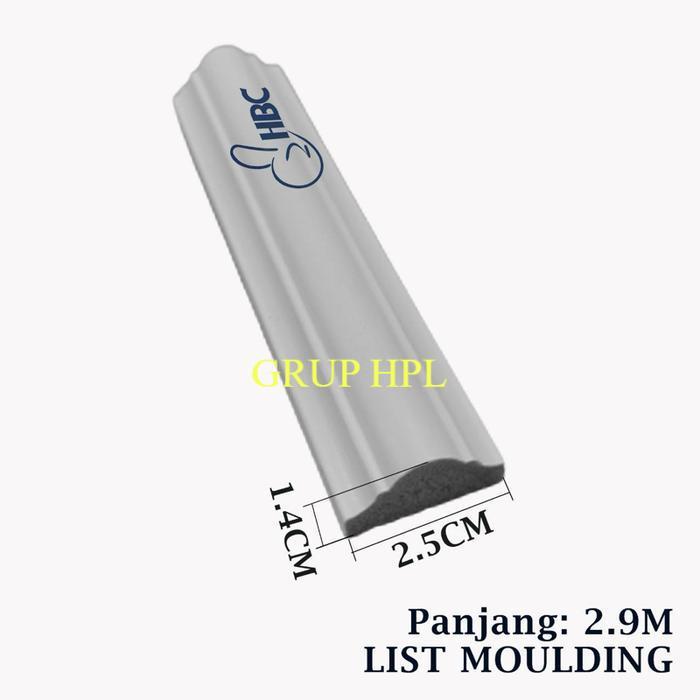 LIST WALL MOULDING PVC PUTIH LIST DINDING / LIST MOULDING /LIST PROFIL /LIST MOULDING - LIST TENGAH 