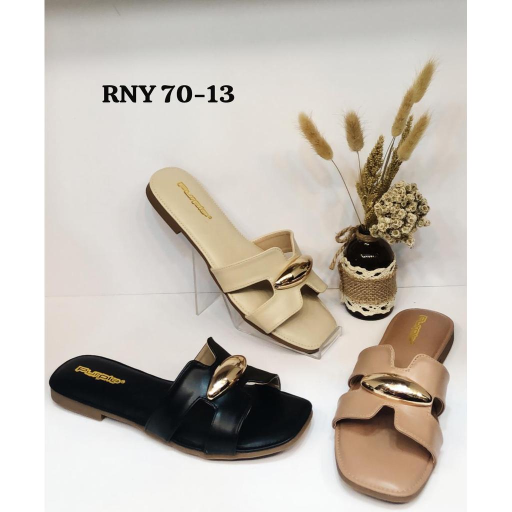 Purple RNY 70-13 Sandal Selop Teplek Wanita Mocca 36-40