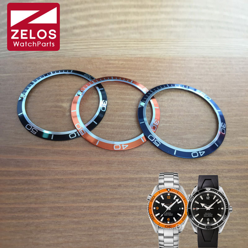 Luminous aluminum 41mm bezels erts loop for OMG Omega seama planet ocean automatic Chronograph watch