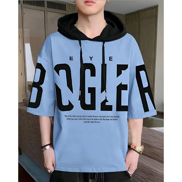 Hoodie Lengan Pendek Oversize Pria Dewasa Bahan baby Terry Tersedia Ukuran M fit L XL dan XXL - Kaos