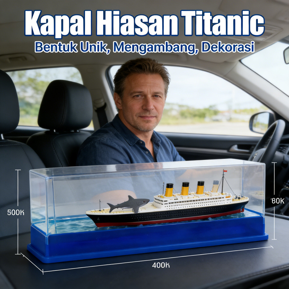 Hiasan Kapal Pesiar Pajangan Mobil Titanic Ornamen One Piece Mengambang Kapal