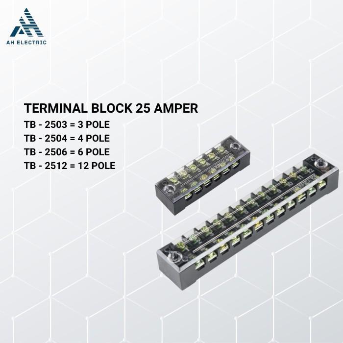 Terminal block 6P 25A / TB2506 / TB-2506