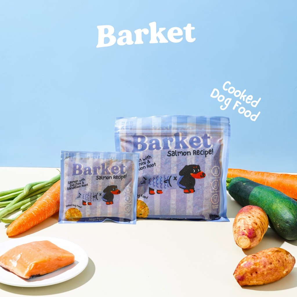 BARKET Salmon Cooked Dog Food Makanan Anjing Matang Ikan Sehat Alami