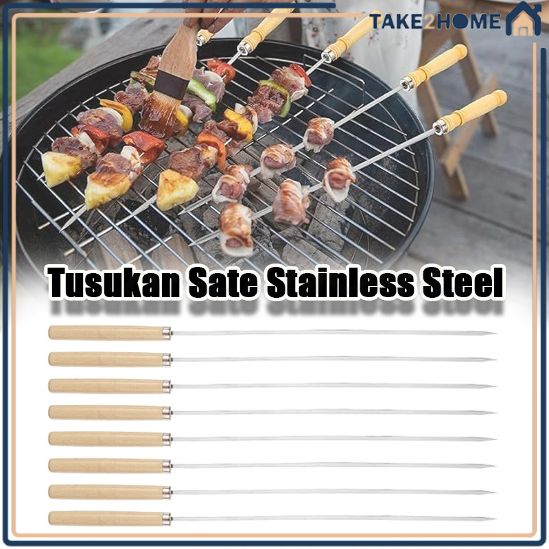 Tusukan Sate Stainless Steel/Tusuk Sate Stainless Steel Reusable Cooking Tools/Tusuk Sate Alat Pangg