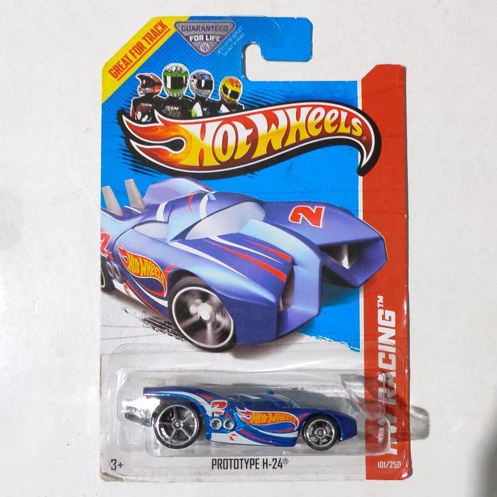 Mainan Hot Wheels Prototype H 24 H24 biru tampo HW 2013 TH Reguler