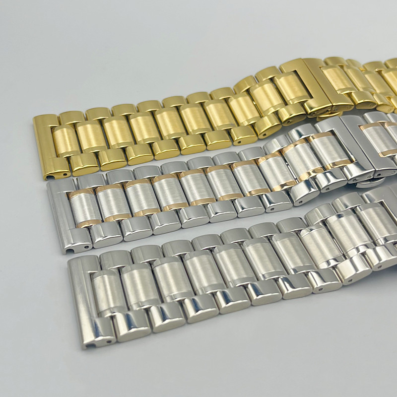 26mm 28mm 30mm Replacement Stainless Steel Solid Bracelet with Butterfly Clasp for Longines Master C