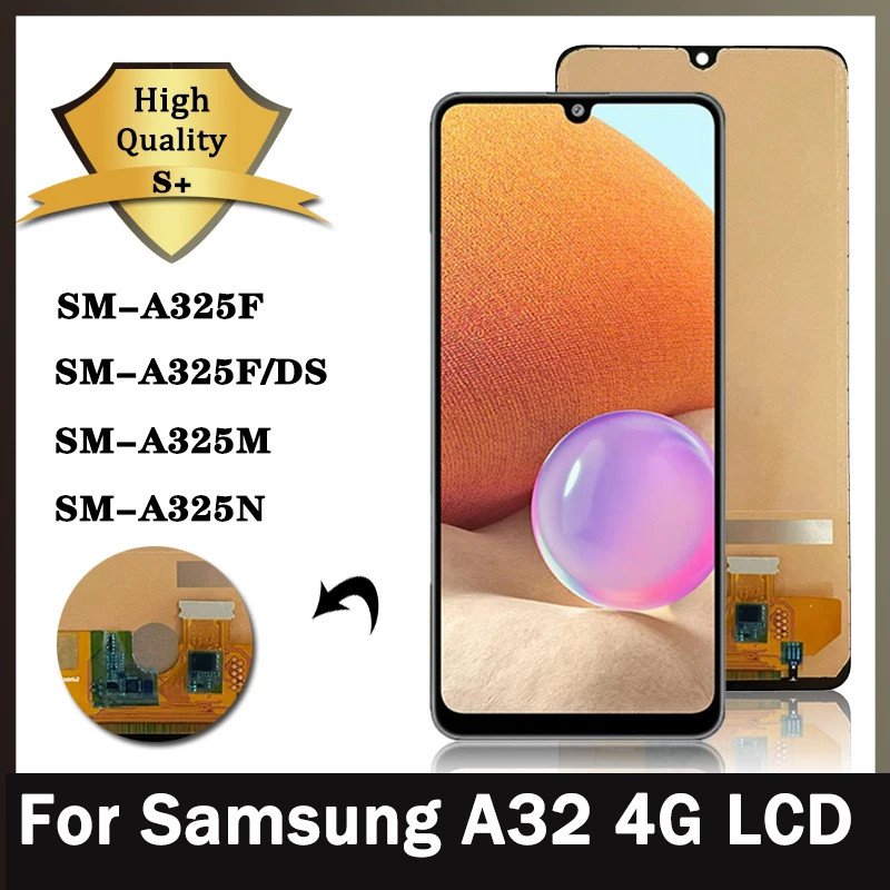AAA+quality For Samsung  A32 4G LCD For Samsung A325 A325F SM-A325F/DS LCD splay Frame Tou gitizer S