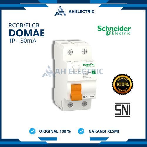 Schneider RCCB ELCB RCBO 1P+N 30mA DOMAE  | 25A 40A 63A | ORIGINAL