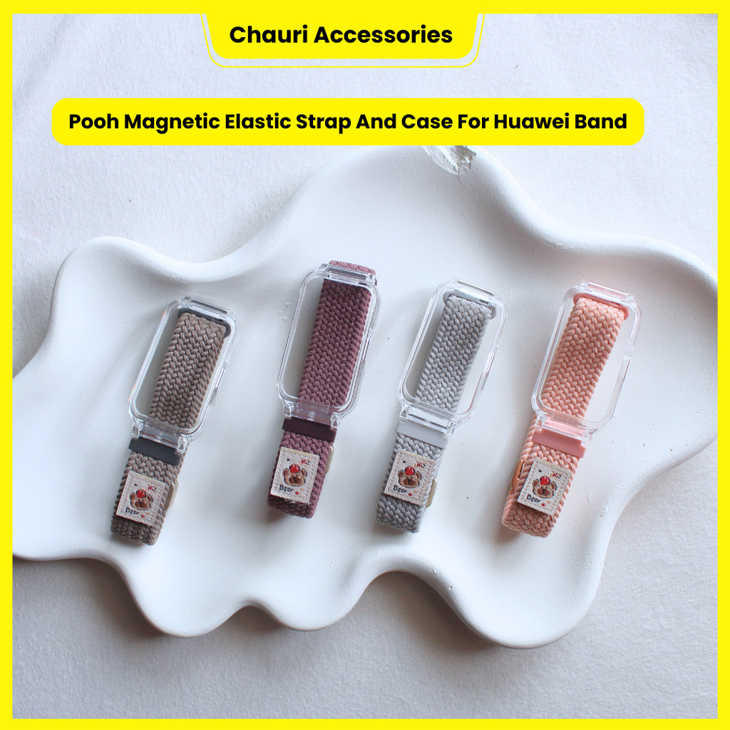 Pooh Magnetic Elastis Strap For Huawei Band 6 Huawei Band 7 Huawei Band 8 Huawei Band 9 Huawei Band 
