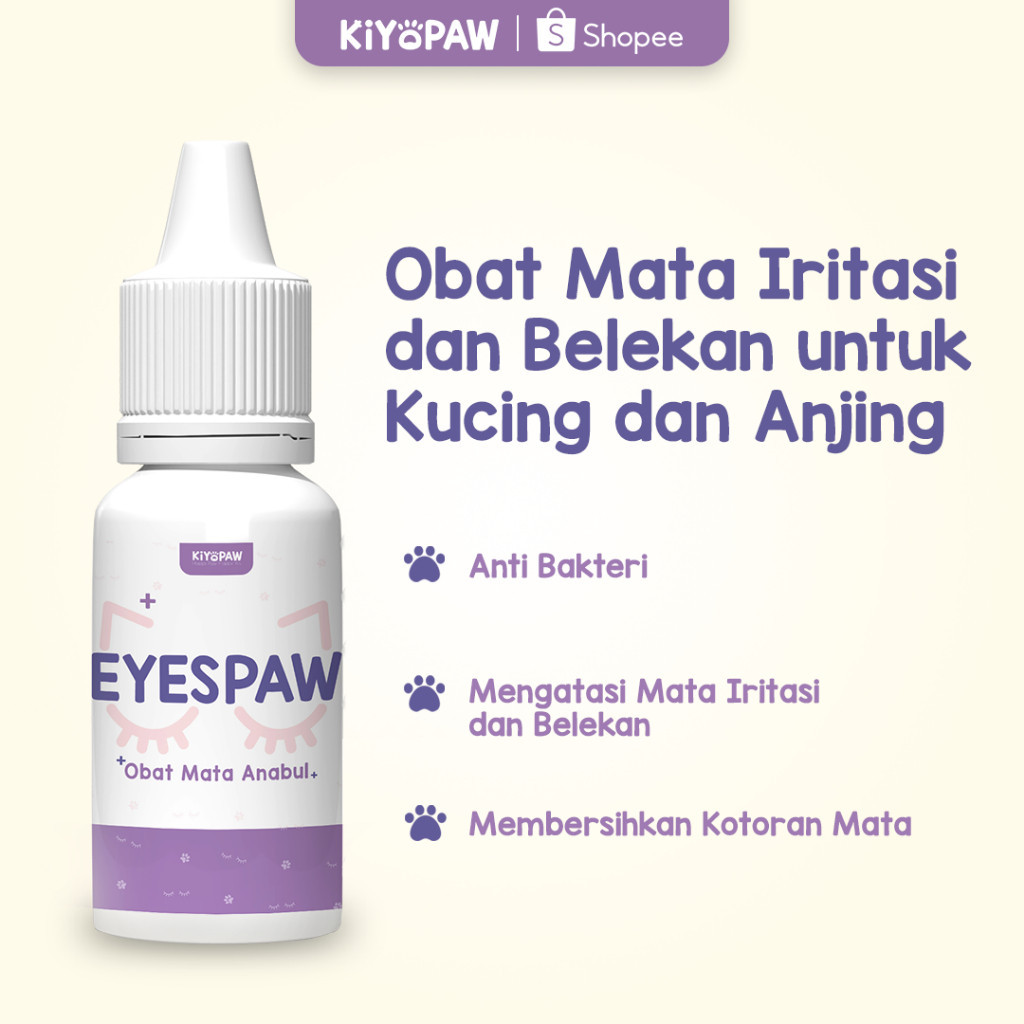 KIYOPAW Obat Tetes Mata Kucing Anjing Obat Mata Belekan Iritasi Kucing Anjing