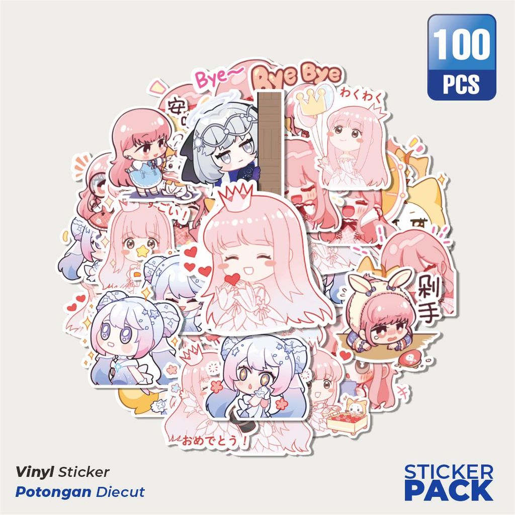 Super Hemat 100 PCS Stiker Shining Nikki Waterproof Aesthetic- Untuk Laptop, Motor, dan Helm - Paper