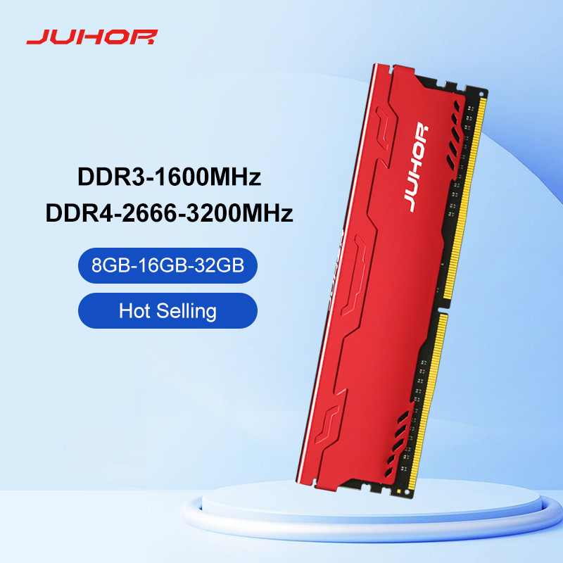 JUHOR DDR4 Ram 16GB 8GB 32GB 2666MHz 3200MHz DDR3 8GB 1600MHz MM Desktop Memory New Memoria Rams Wit