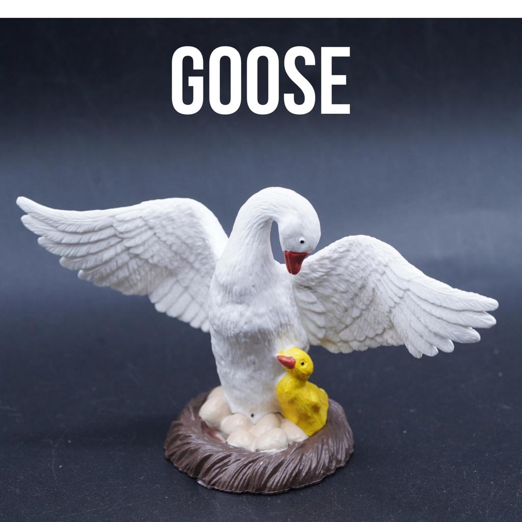 KORI GOOSE White Swan Angsa Putih Unggas Mainan Figure Binatang Miniature Hewan Animal Figurine Paja