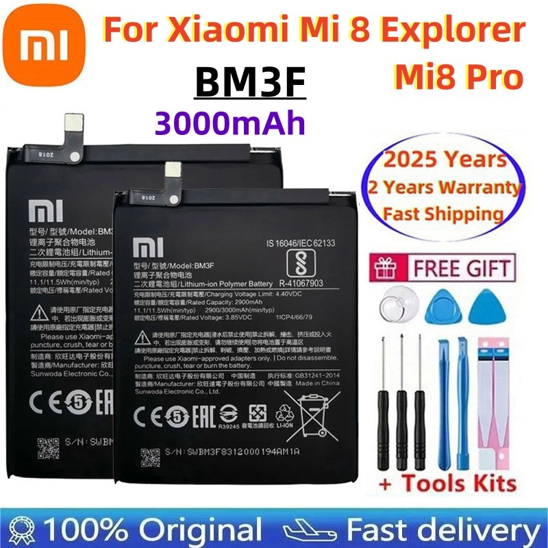 2025 Years 100% Orginal 3000mAh BM3F Battery For Xiaomi Mi 8 Pro 8Pro Mi8 pro / Mi 8 Explorer 8Explo