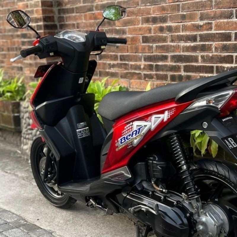 Striping lis sticker standar ORI honda beat 2011 merah karbu stiker beat karbu merah 2011