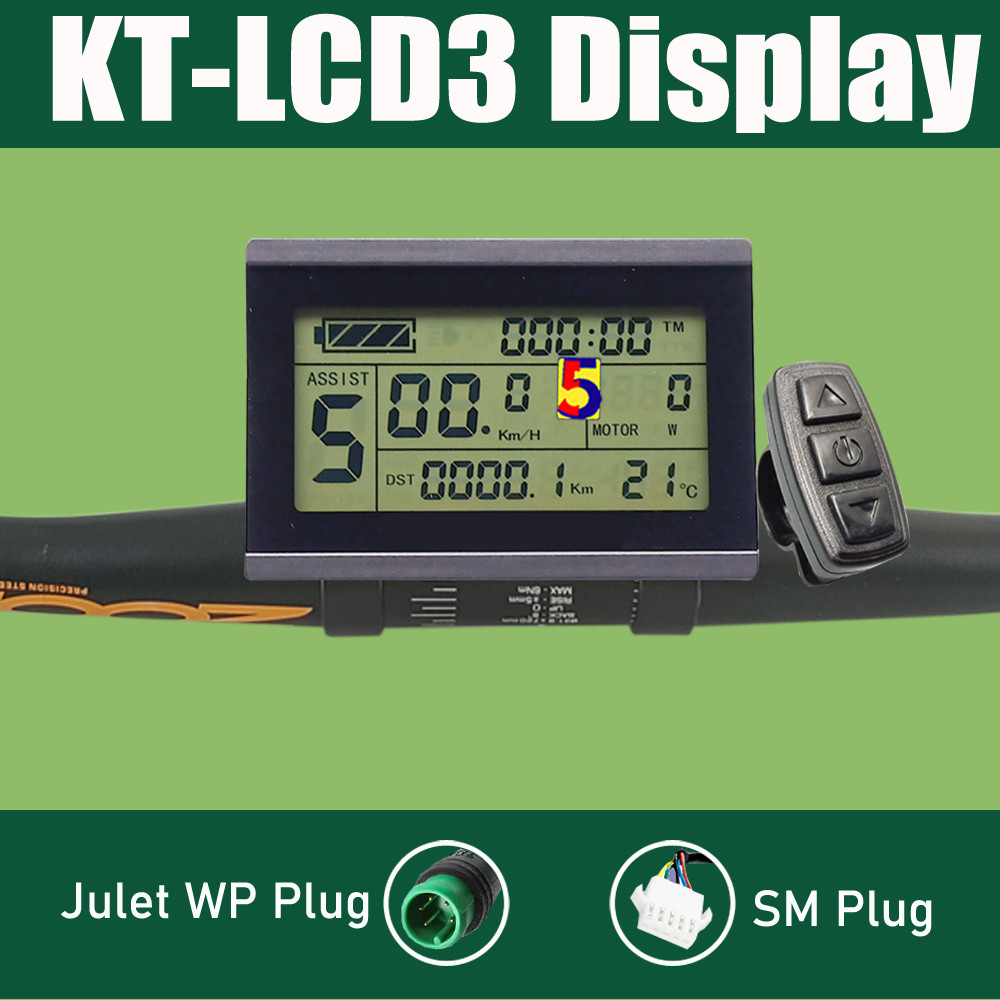 Layar KT LCD3 Baru 24V/36V/48V KT LCD4 LCD5 LCD8S LCD8H LCD9 LCD10H LCD11 LED900S LED890 TF01 Layar 