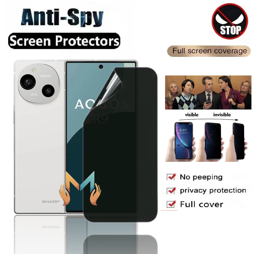 Anti gores Hydrogel spy matte privacy screen protector Sharp Aquos R9 R9 PRO