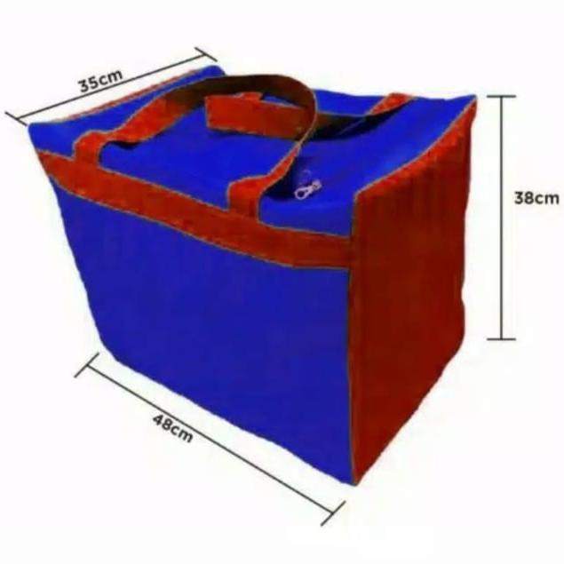 Tas jumbo / tas laundry kain kuat waterproof - biru merah