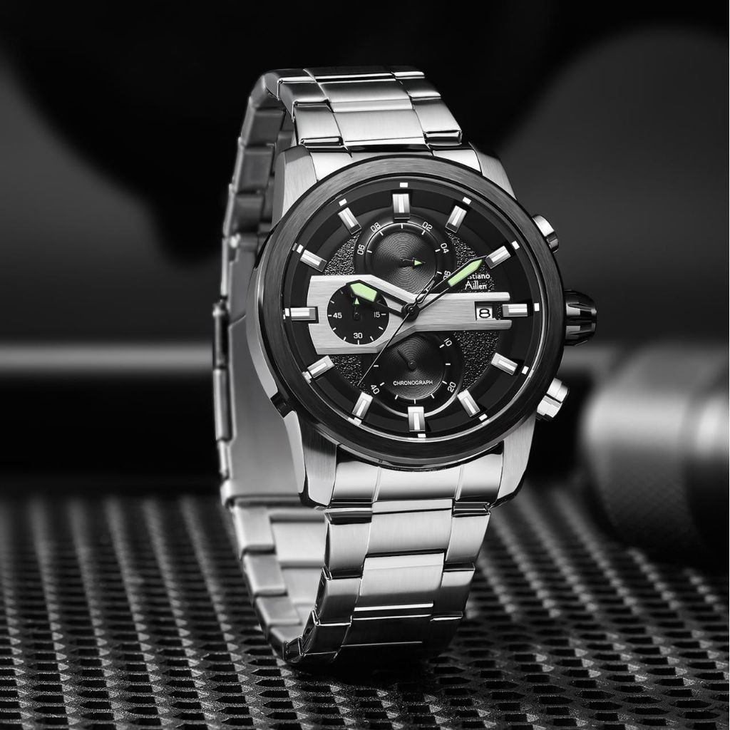 BUY 1 GET 1JAM TANGAN PRIA CRISTIANO AILLEN ORIGINAL CHRONO AKTIF SEMUA 8889