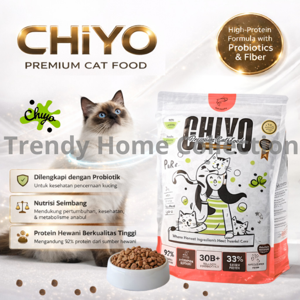 CHIYO Dry Food Kucing/Makanan Kucing Kering 800GR/Dry Food Kucing Murah Berkualitas