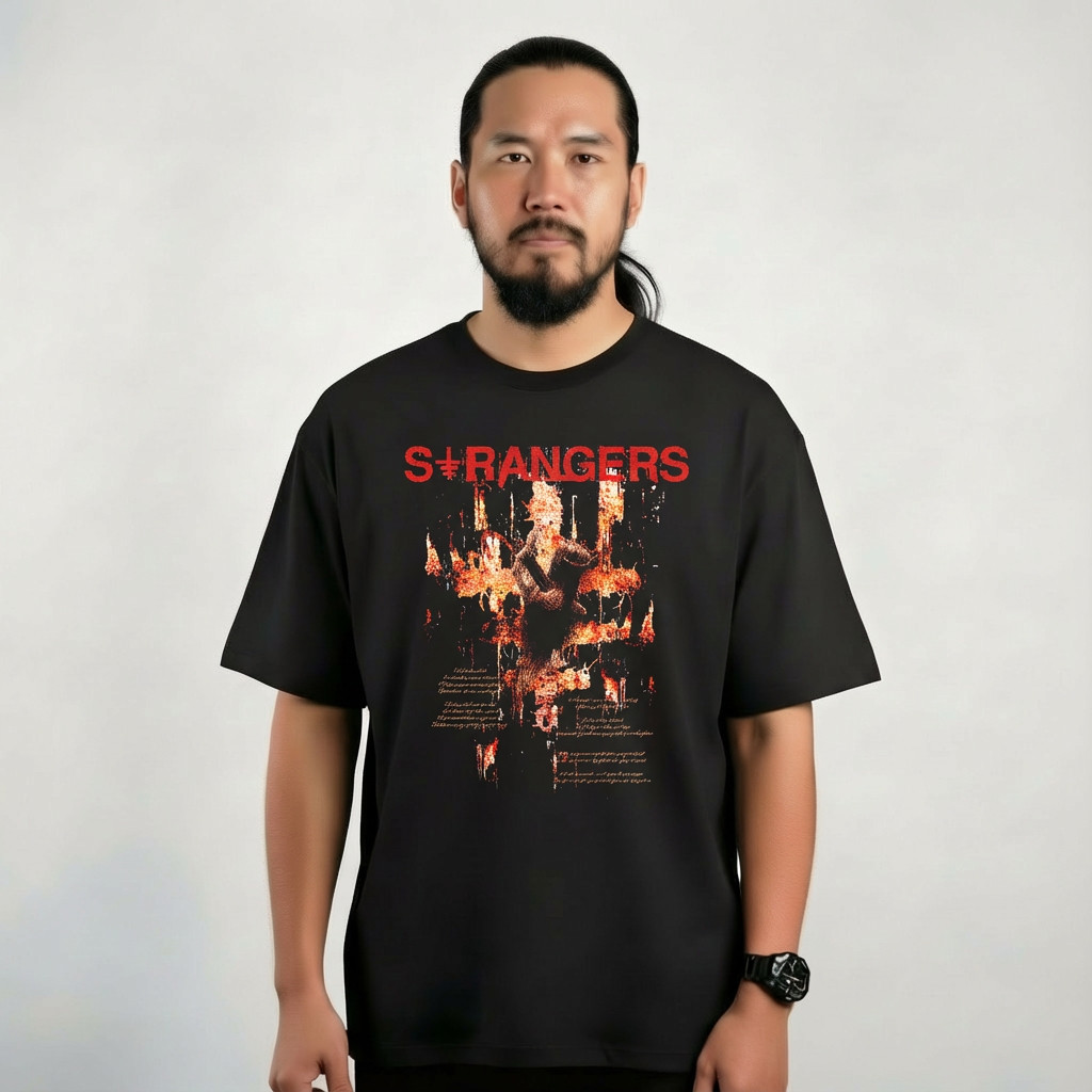 Original T Shirt Strangers - PelakhAR Rilis By Band Kaos Pria
