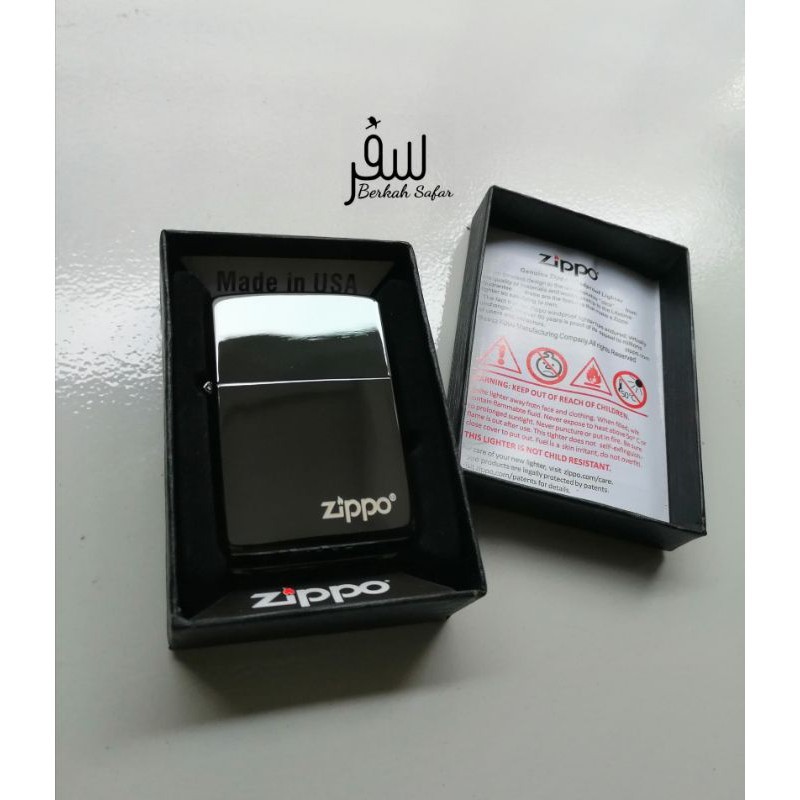 termurah Korek Zippo Black Ice Premium Grade Ori - Free Box