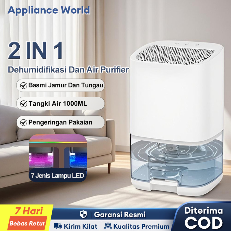 TIXX ​Dehumidifier 1L Tangki Air 36W Anti Bising 20dB Air Purifier 2 IN 1 Serap Kelembaban Udara