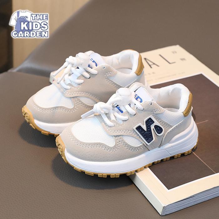 Sepatu Sneakers Anak Cowok Impor Kets Kasual Kekinian Umur 0-5 Tahun Bayi Perempuan Anak-Anak - Puti