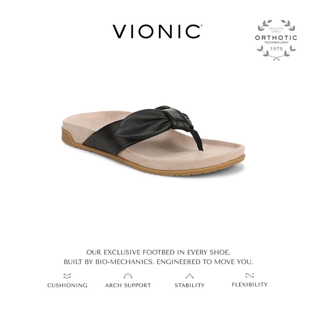 Vionic Eva Black Sandal Wanita