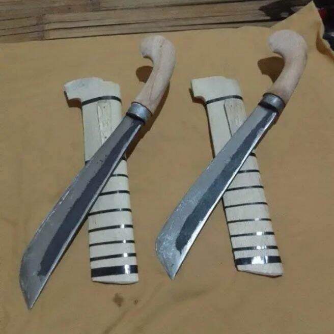 Golok tebas bambu , kayu asli baja per/golok sorenan panjang 28cm