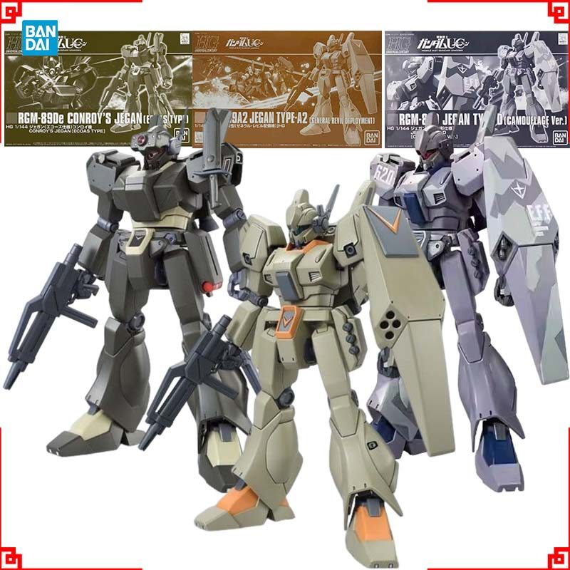 Bandai Gundam Model Kit HG Jegan Ecoas  A2 D Action Figure Gunpla Buig Kit Gundam Collectibles Anime