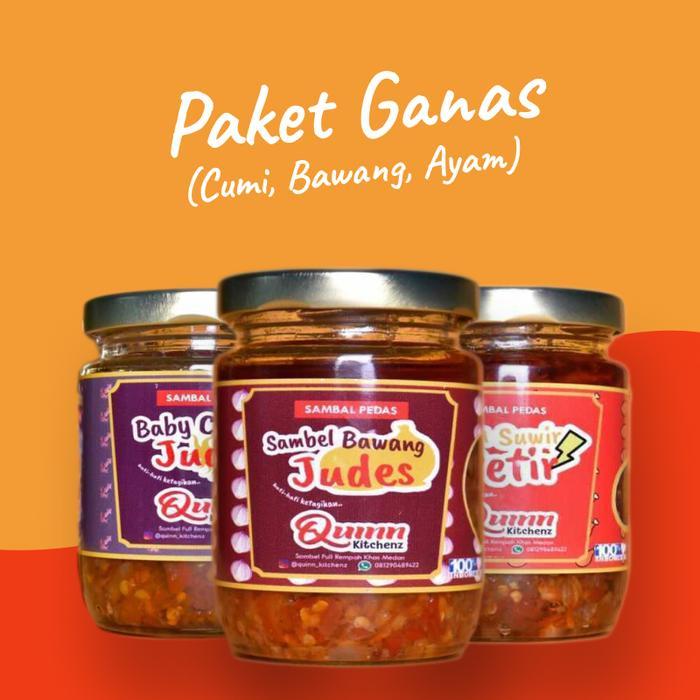 Panas (Cumi, Bawang, Ayam) - Sambal Pedas by Quinn Kitchen Terlaris