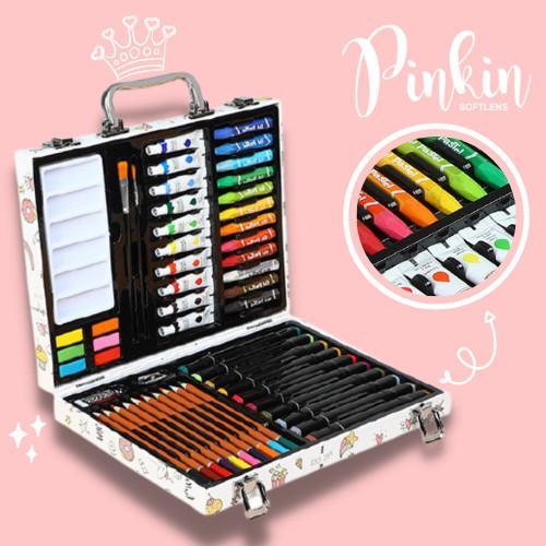 Crayon Set 54 Pcs Koper Besi /Alat Gambar / Water Colour /Koper crayon