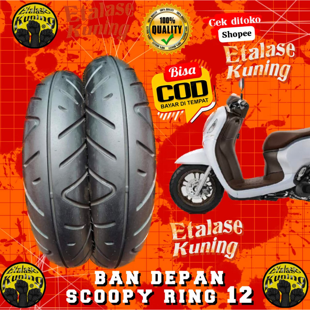 Ban motor matic Scoopy new 2022 tubless 100/90 ring 12 TUBLESS Irc