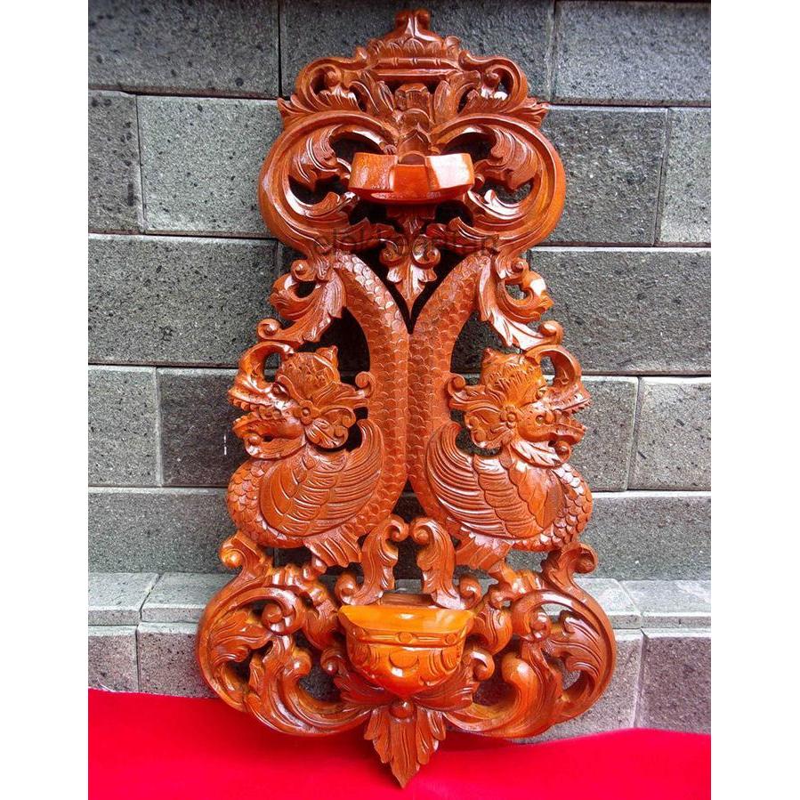 Jual Blawong Keris Ukir Paksi Naga Liman Kayu Jati EKE4543