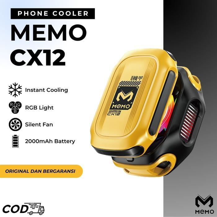 MEMO CX12 Battery Magnetic Phone Cooler Fancooler Cooling Fan Baterai Cooler Radiator Gaming Pending