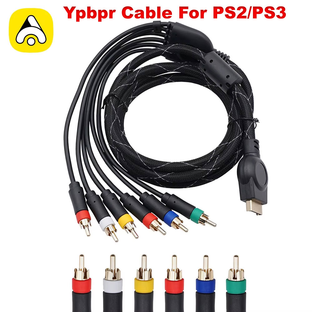 High Resolution 1.8m Ypbpr Cable For PS3 PS2 Component Cable Auo Video Cable For Sony Playstation PS