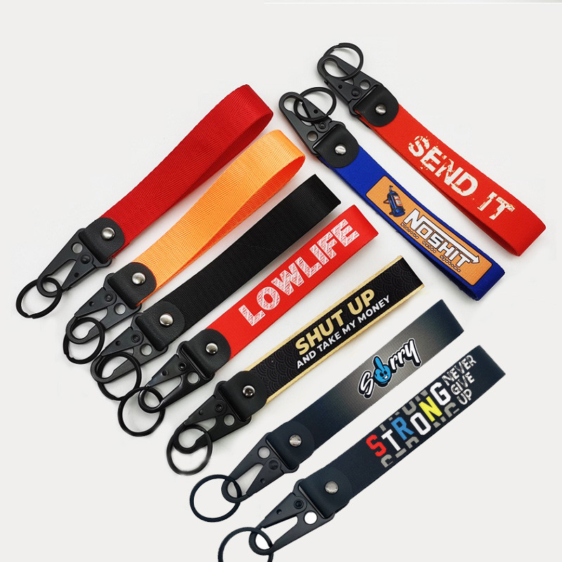 Gelang Tangan Webbing Balap Motor, Tali Gantungan Kunci, Tali Paracord, Tali Anyaman untuk Berkemah,