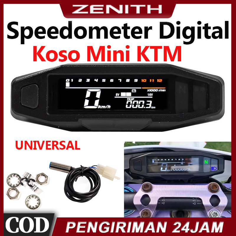Speedometer Odometer Kilometer Digital Koso Mini /Speedometer Spidometer Digital Ktm Mini All Motor