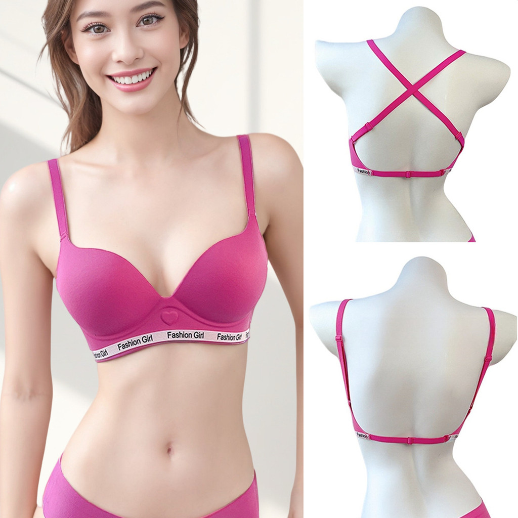 Aura Intim Bra push-up setengah cup tanpa jahitan untuk wanita dengan payudara kecil