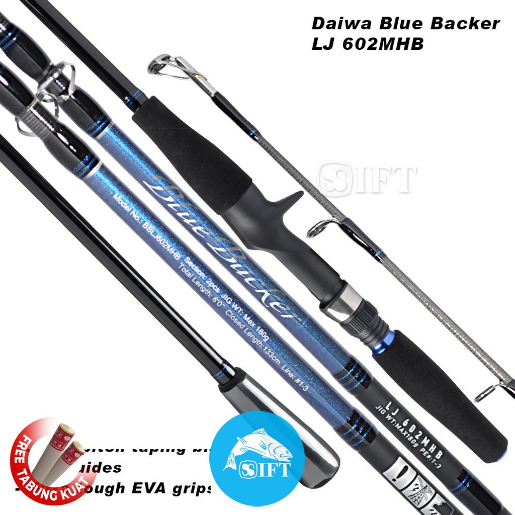 Joran BC DAIWA BLUE BACKER LJ | Fuji Guides + HVF blank | Light Jigging Overhead Bait Casting Resmi 