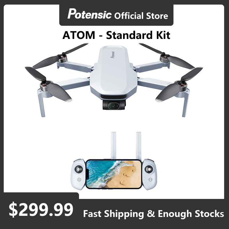 Drone Kamera Potensic C0 4K Profesional Mini Drone dengan Gimbal 3 Axis GPS 6KM Brushless RC Toys Qu