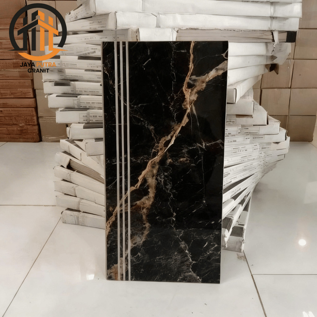 Granite Tangga Marmer Black Gold 30x80 30x120 Stepnosing List Keramik Granit Custom Size Premium