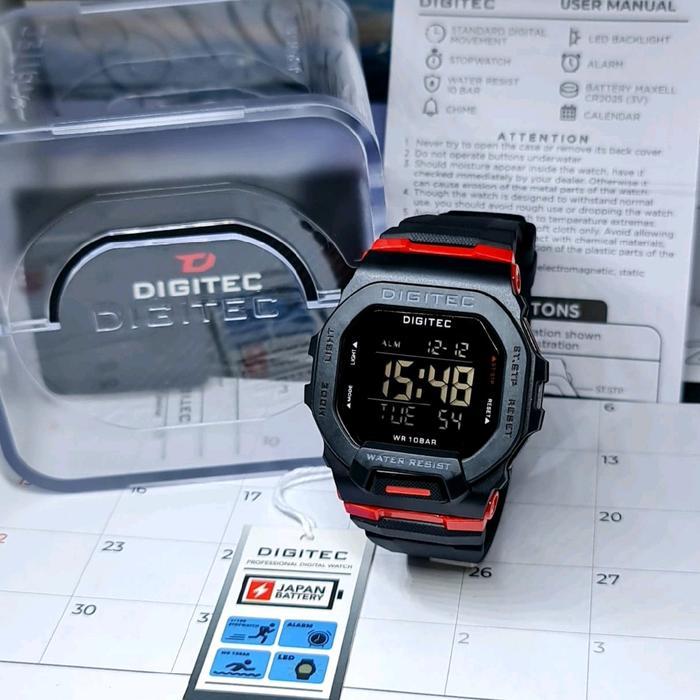 Jam Tangan Digitec DG 5169 / Jam Tangan Pria Anak Digitec 5169 ORIGINAL WATER RESIST - hutam list me
