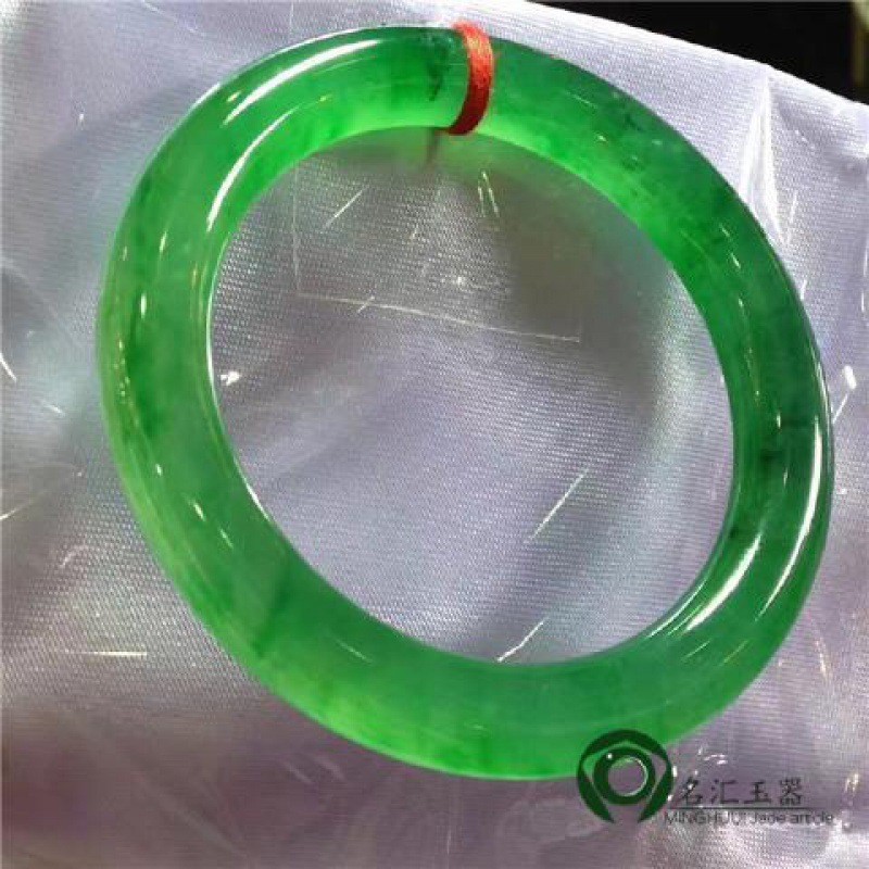 Gelang Giok Jadeite Hijau Es Tua Gelang Giok Jadeite Hijau Matahari Mengkilap Gelang Giok Jadeite Bu