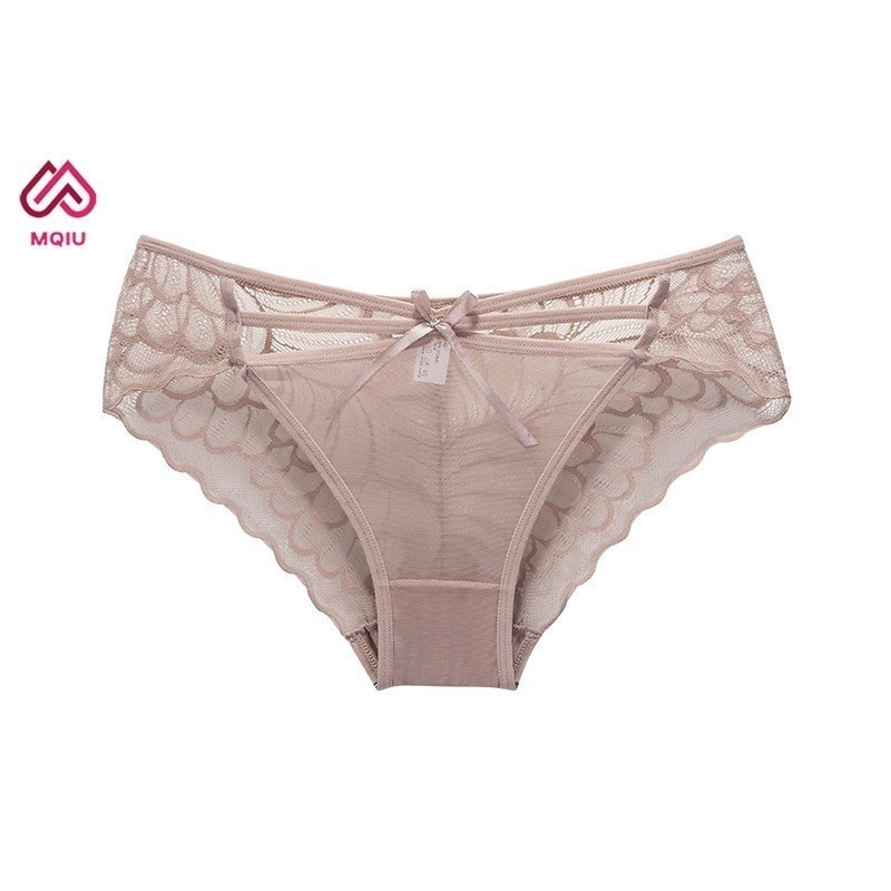 MQIU - Celana Dalam Wanita Renda Seksi CD Renda g string wanita transparan tali samping Lingerie 255