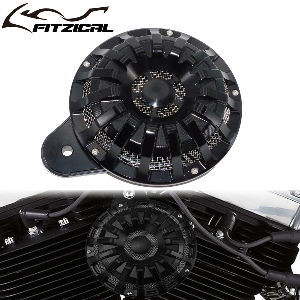 Penutup Klakson CNC Sepeda Motor, Rakitan Klakson, Speaker Hitam Untuk Harley Touring Road King Stre