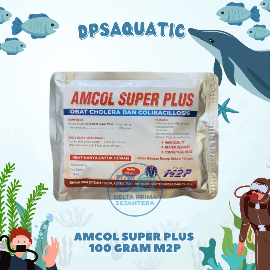 AMCOL SUPER PLUS 100 GRAM M2P - Mengatasi Masalah Pencernaan & Pernafasan Pada Unggas.