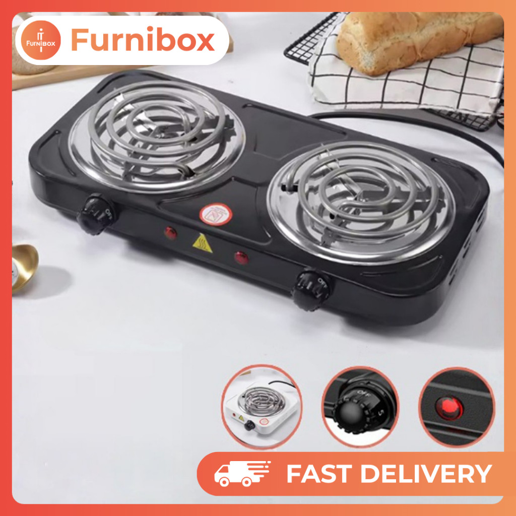 Kompor Listrik Portable 2 Tungku Hemat Listrik Multifungsi