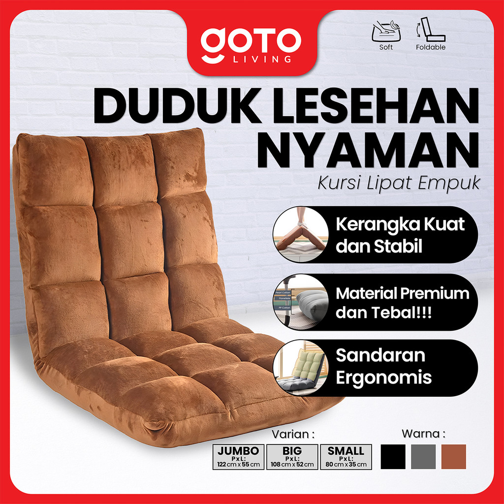 (Crazy Deal) Goto Almero Kursi Lipat Lesehan Sofa Lantai Sandaran Santai Depan TV Minimalis